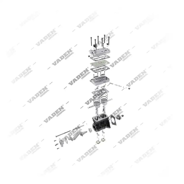 9) 9115531050,4571302715, 1100 020 001 Double cylindre, Compresseur d'air, Vaden