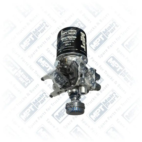 1) 9325010070,CC462A131AB, 9325010070 WABCO Dessiccateur, Unité de traitement de l'air, Complet, MPT Main Part