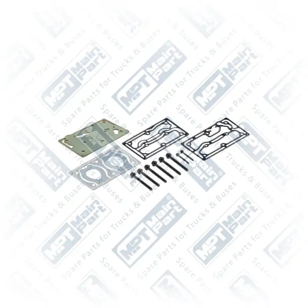 1) 9125129272,7421322318, 7.LP.0316 Compressor de ar, Kit de juntas, MPT Main Part