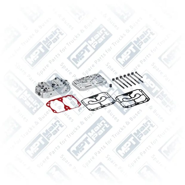 1) K090971K50, 17.LP.1701 Compressor de ar, Cabeçote, MPT Main Part