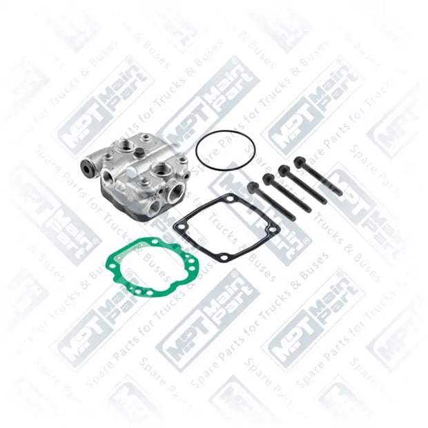 1) 0001302412,0001302419,0001302519,0001302619,0001303919,0001304119,51541146023,51541146035,51541146045S,4110338012,4110338082,1517929,BBU5510, 4.LP.1908 Compressor de ar, Cabeçote, MPT Main Part