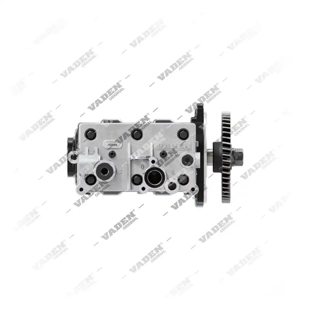 3) 9125140090SP2,7422062019SP2, 912 514 009 0 SP2 (7600 850 006, 8131848, 7408131848 com engrenagem), Cilindro duplo, Compressor de ar, Vaden