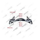 68324200, 68324200 MERITOR ELSA 225 Elsa 195 / 225 / EX 225- 22.5", Suporte de pinça, Vaden