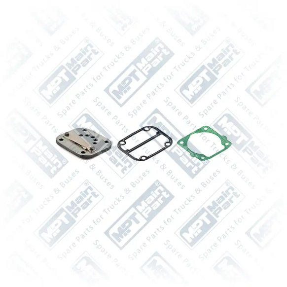 1) II38717F004, II38717F004 Compressor de ar, Placa da válvula, MPT Main Part