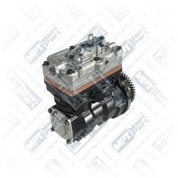 2) K100417N06,K100417N07,LS8902,7422147345, 7.LK.1202 Air Compressor, With Clutch, MPT Main Part