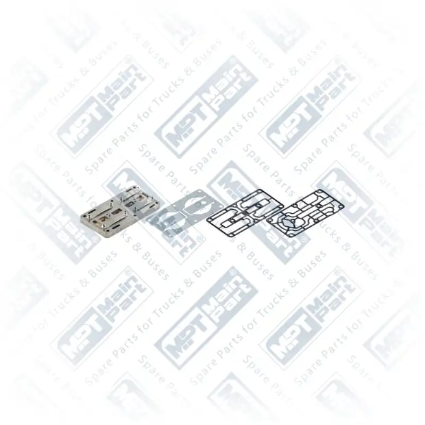 1) K018806, 2.LP.0902 Compressor de ar, Placa da válvula, MPT Main Part