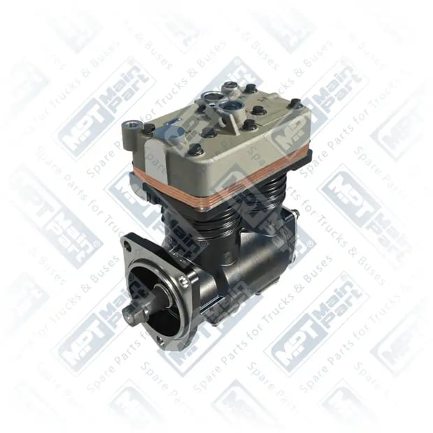 1) II38845F,II39080F,K001268000,K001268X00,LK4921,LP4996,70330094,8113634, 1.LK.0904 Compresor de aire, Bicilíndrico, MPT Main Part