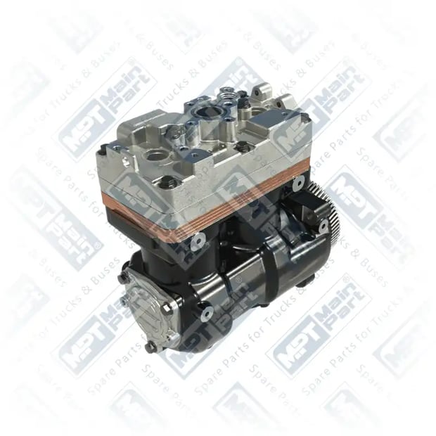 2) K138203,K155402,K156342,K167626,LS4905,2493283,2619530,2760241,2958141, 2493283 SCANIA Compresor de aire, Bicilíndrico, MPT Main Part