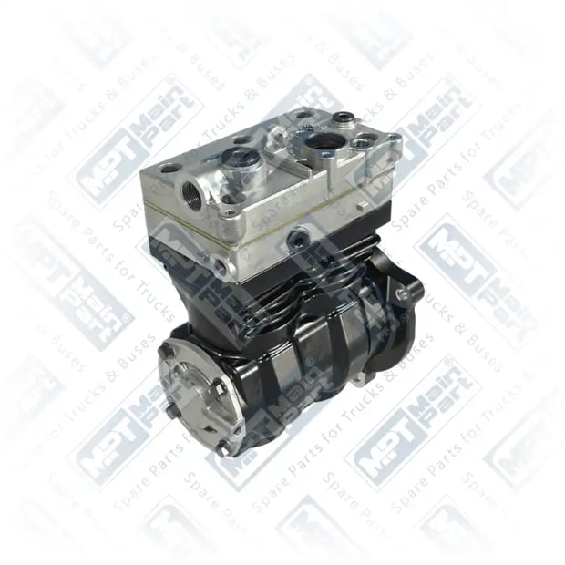 2) 20382345,20478151,20569928,20773343,20842990,21388369,85000360,85000487,85000614,4127040060,4127040067,4127040100,4127040107,4127040140,4127040147,4127040240,1523988,1523988A,1523988R, 1.LK.1801 Compresor de aire, Bicilíndrico, MPT Main Part