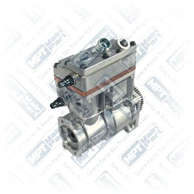 2) 4701301215,4701301615,4701302215,4701303815,LP490, A4701301215 MERCEDES BENZ ANTOS 3236 Compresor de aire, Bicilíndrico, MPT Main Part