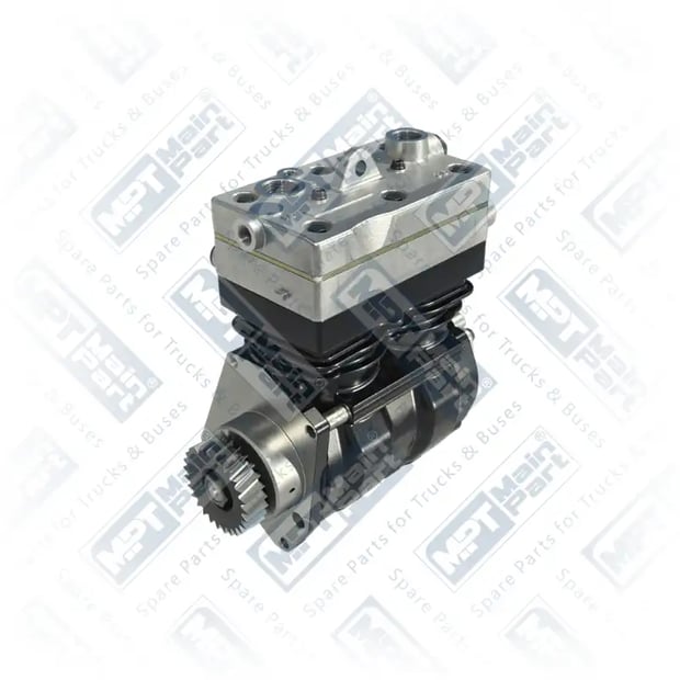 1) 4571304815,4571307015,9125101030, 4571307015 MERCEDES BENZ AXOR 2 4144 Compresseur d'air, Double cylindre, MPT Main Part
