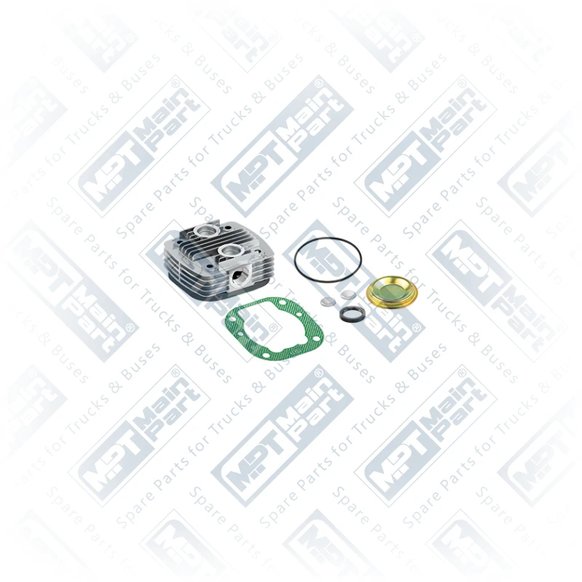 1) 0041314801S1,6021300515S1,6021300615S1,6021300815S1,4111400010S1,4111400020S1,4111400030S1, A6021300815S1 MERCEDES BENZ Compressore d'aria, Testa del cilindro, MPT Main Part