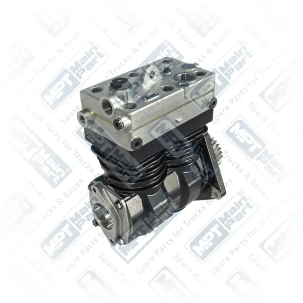 2) 9125101010,4571303715, 4571303715 MERCEDES BENZ AXOR 2535 Compresseur d'air, Double cylindre, MPT Main Part