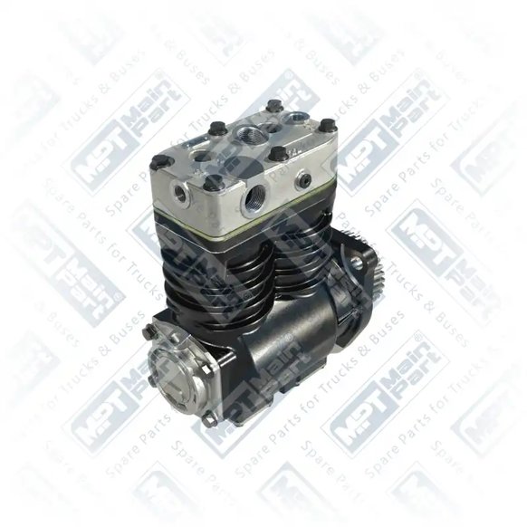 2) I86909000SP1,I86909AT000SP1,I86909ESSP1,I86909X00SP1,LP4812SP1,1599999SP1,5003217SP1, LP4812SP1 KNORR-BREMSE Compressor de ar, Cilindro duplo, MPT Main Part