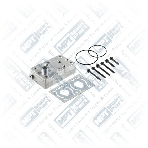 1) 9125109342,0021303515, 4.LP.2909 Compressor de ar, Cabeçote, MPT Main Part