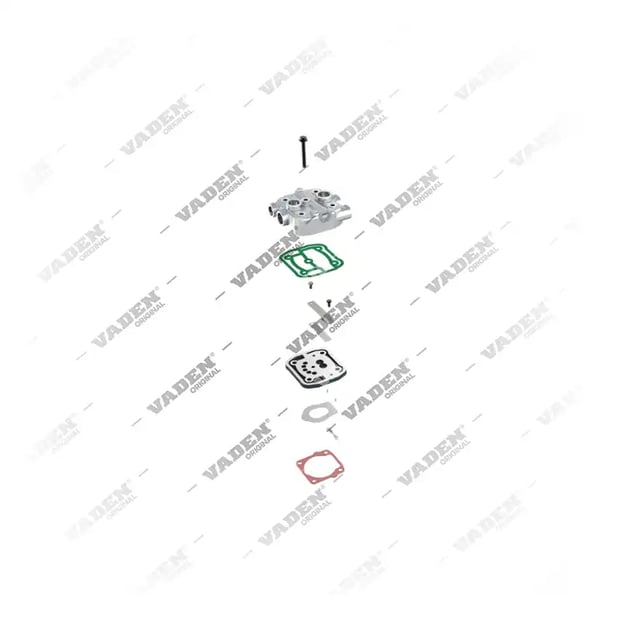 2) LK3509S2,LK3510S2,51541017186S2, 12 19 50 Culasse, Kit de réparation du compresseur de frein à air, Vaden