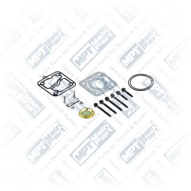 1) 4111540032,0021300915, A0021300915 MERCEDES BENZ ZETROS 1733 Compressor de ar, Kit de reparo, MPT Main Part