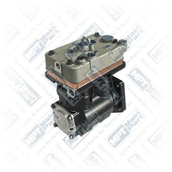 2) II30899,II30899ATV,II30899V,K000237000,K000237C57,K000237X00,K000237X57,LP4960,20442353,8112851,8157550,85000065, K000237C57 KNORR-BREMSE Compressor de ar, Cilindro duplo, MPT Main Part