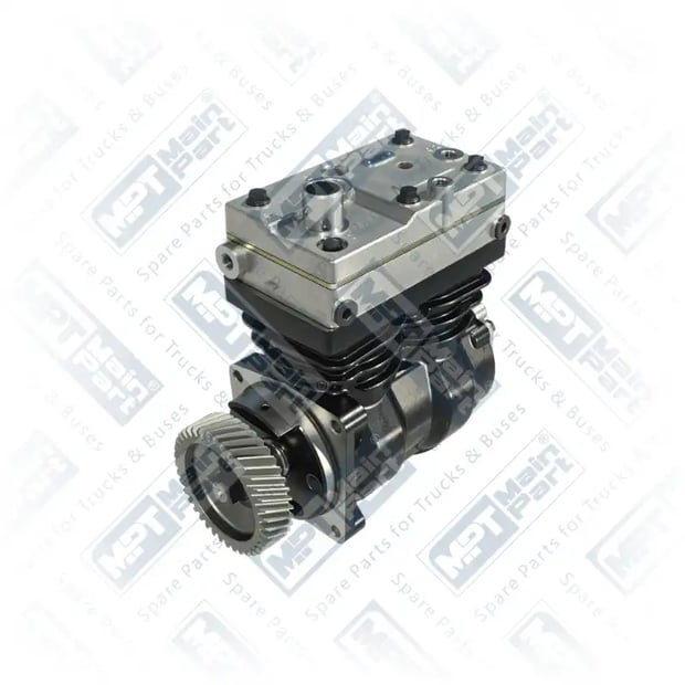 1) 9125100000,9061302515, 912 510 000 0 Compressor de ar, Cilindro duplo, MPT Main Part
