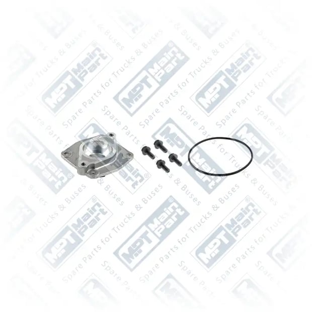 1) 4111476034,0001312932, A0001312932 MERCEDES BENZ OH OM904 Compressor de ar, Flange da cambota, MPT Main Part