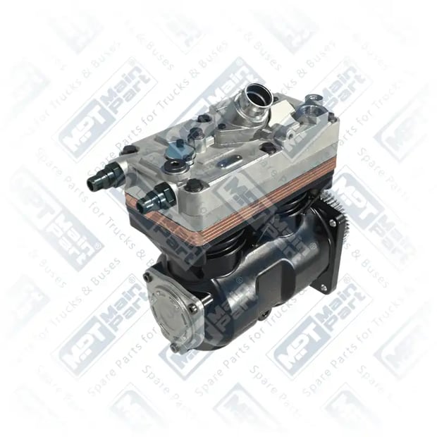 2) K044364N01,K051975N00,K051975N01,K057862N01,K066254N00,K066254N01,K165523N00,K165523N01,K214161N00,K214161N01,LK4972,0011305515,0011307415,0011308215,4711301915,4711302415,4711303715,4711306015,4711307215,4711307615, 0011301915 MERCEDES BENZ ANTOS 2563 Arocs EURO6 OM471/473, Compresor de aire, Bicilíndrico, MPT Main Part