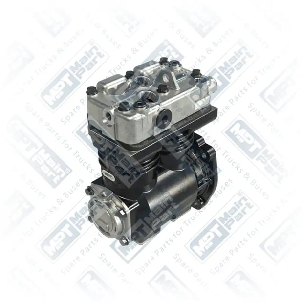 2) 1241874,1241874A,1241874R,1321470,1321470A,1321470R,1366290,II15697,II34840,LP4823,SEB01782000, 5.LK.0201 Compresor de aire, Bicilíndrico, MPT Main Part