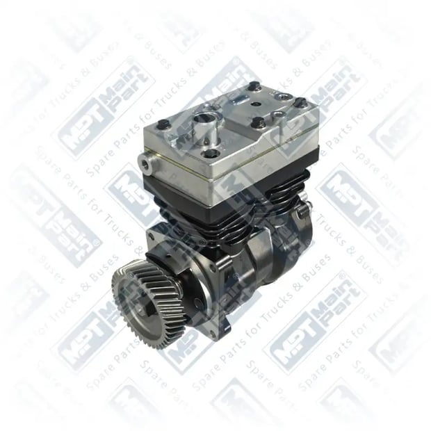 1) 9061306415,9061306715,9061306815,9125100030,9125100050, 4.LK.2902 Compressor de ar, Cilindro duplo, MPT Main Part