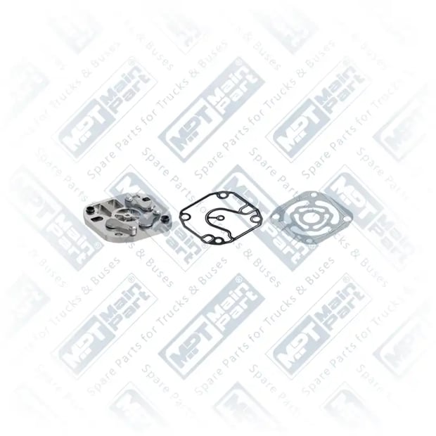 1) 5411300620, A5411300620 MERCEDES BENZ ACTROS 2553 Compressor de ar, Placa da válvula, MPT Main Part