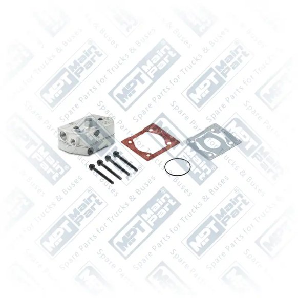 1) 9111549342, 15.LP.0801 Air Compressor, Cylinder Head, MPT Main Part