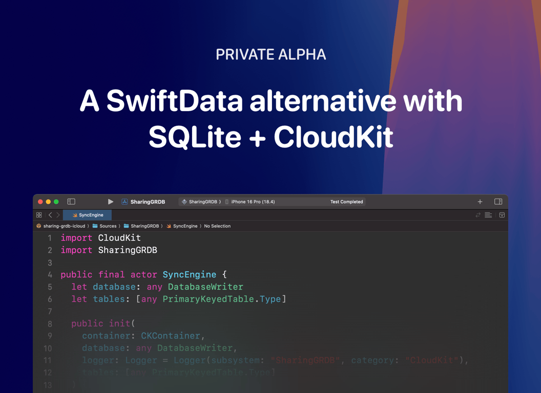 A SwiftData Alternative with SQLite and CloudKit