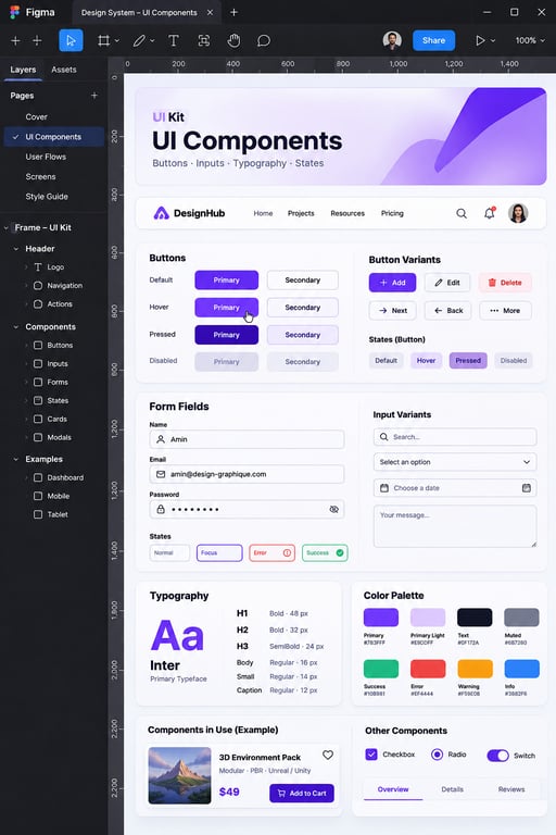 Illustration d’une interface conçue dans Figma