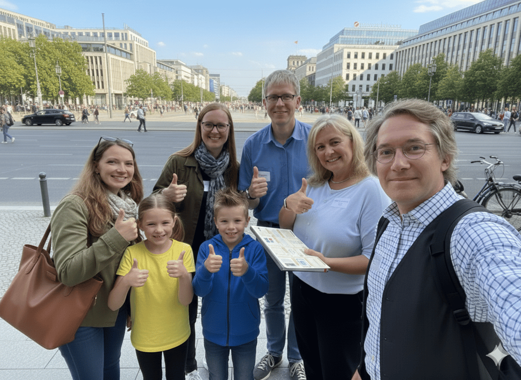 Family playing outdoor escape game – day out with kids