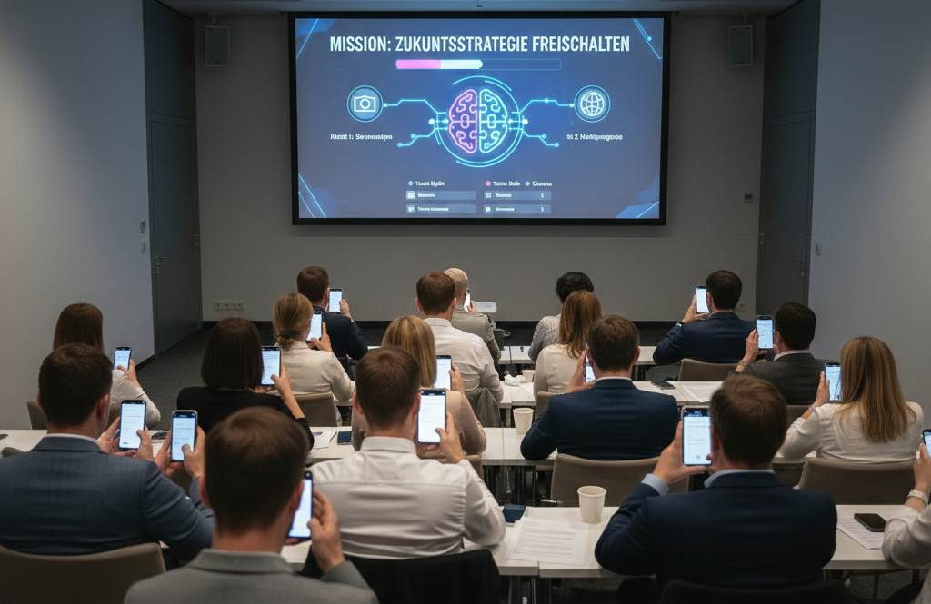 Workshop participants solving puzzles based on training content