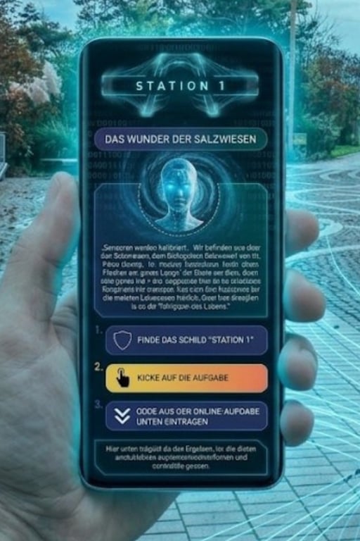 Projekt Zeitbrücke App-Ansicht – Sankt Peter-Ording