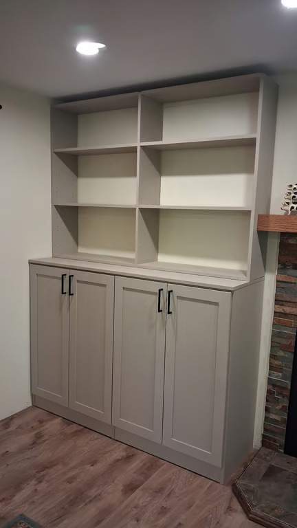 Bookcase Before and After