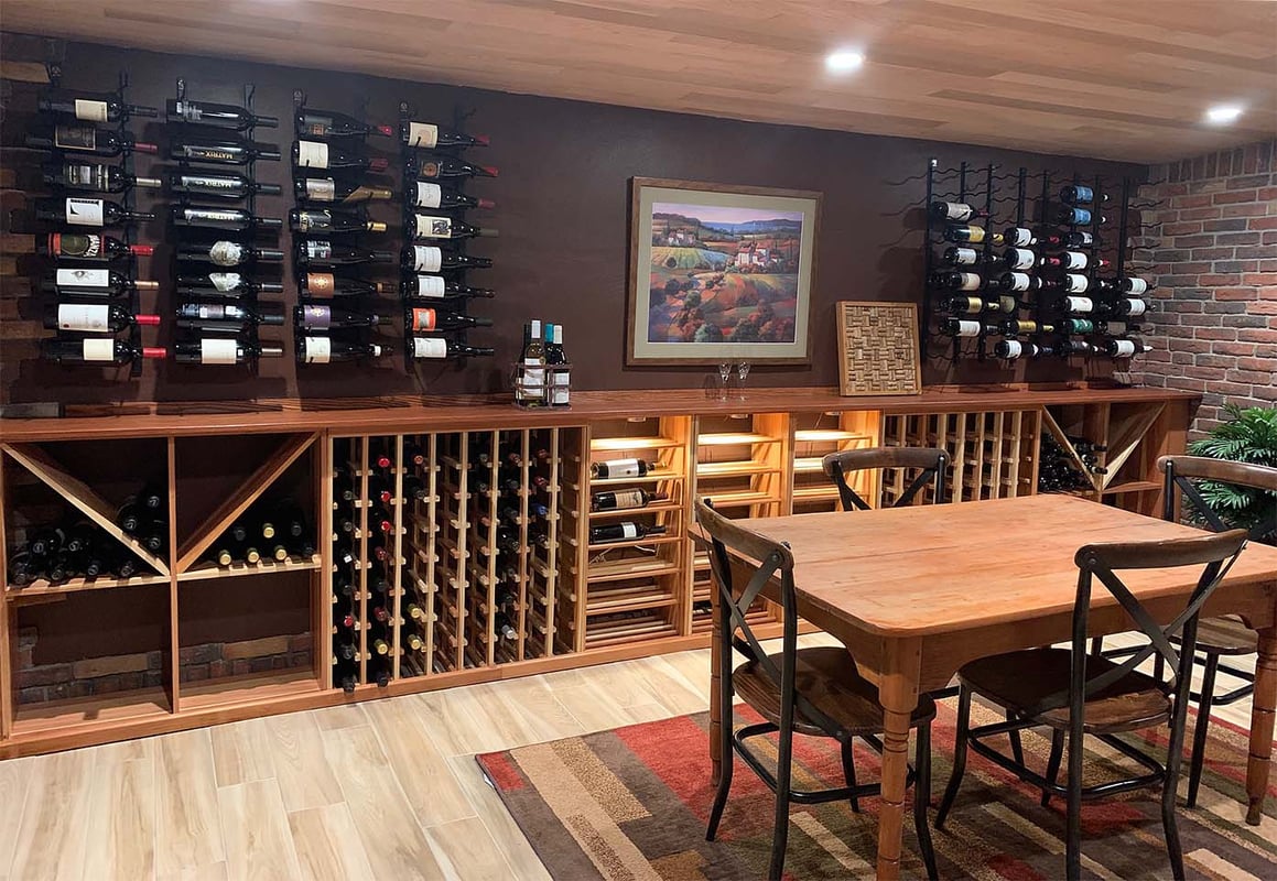 Wine Accent wall (wood + Metal)