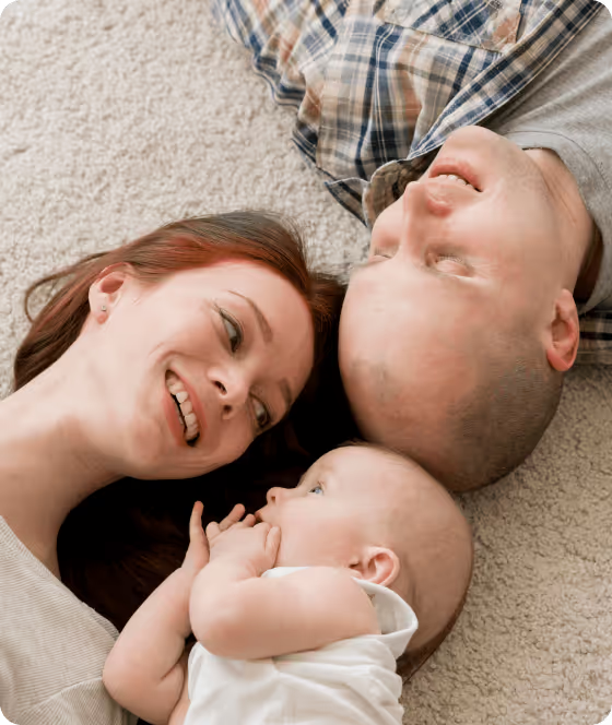 happy family with baby
