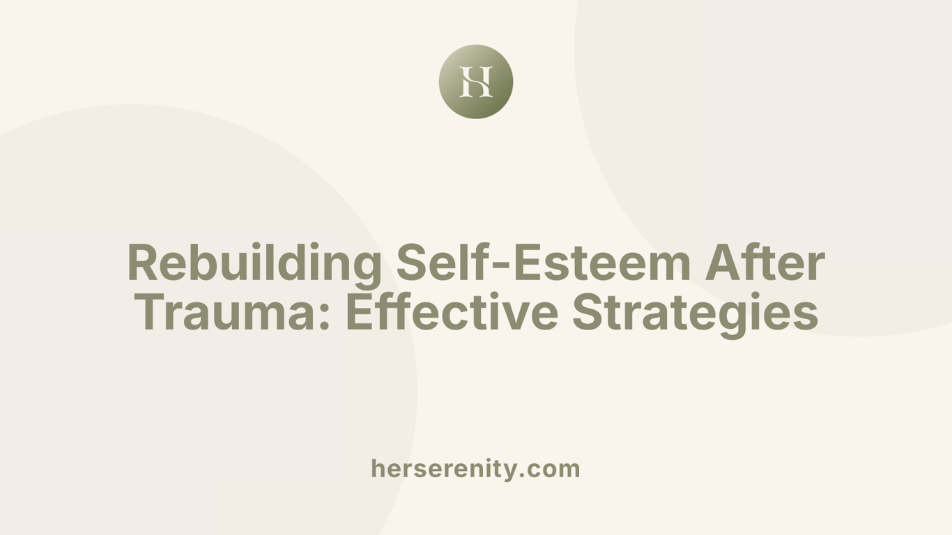 Rebuilding Self-Esteem After Trauma: Effective Strategies
