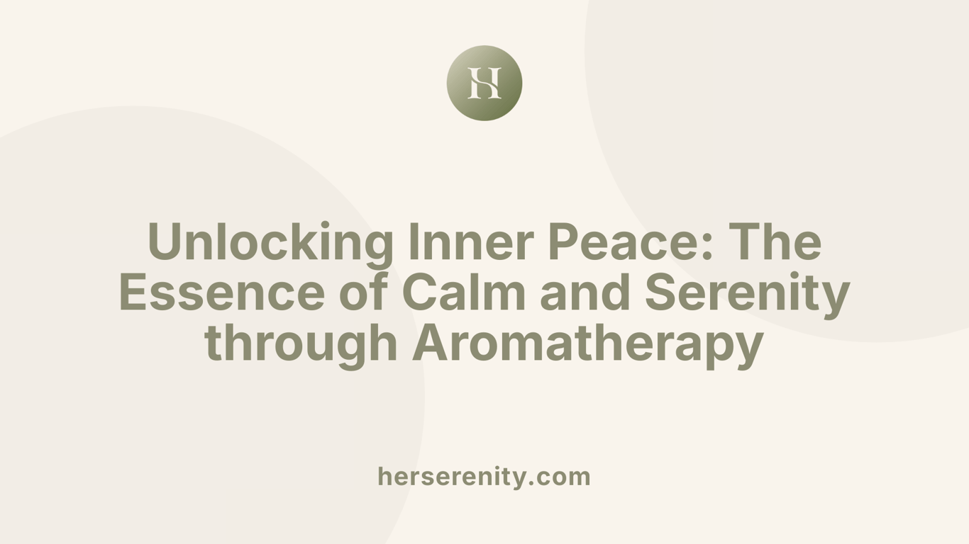 Unlocking Inner Peace: The Essence of Calm and Serenity through Aromatherapy