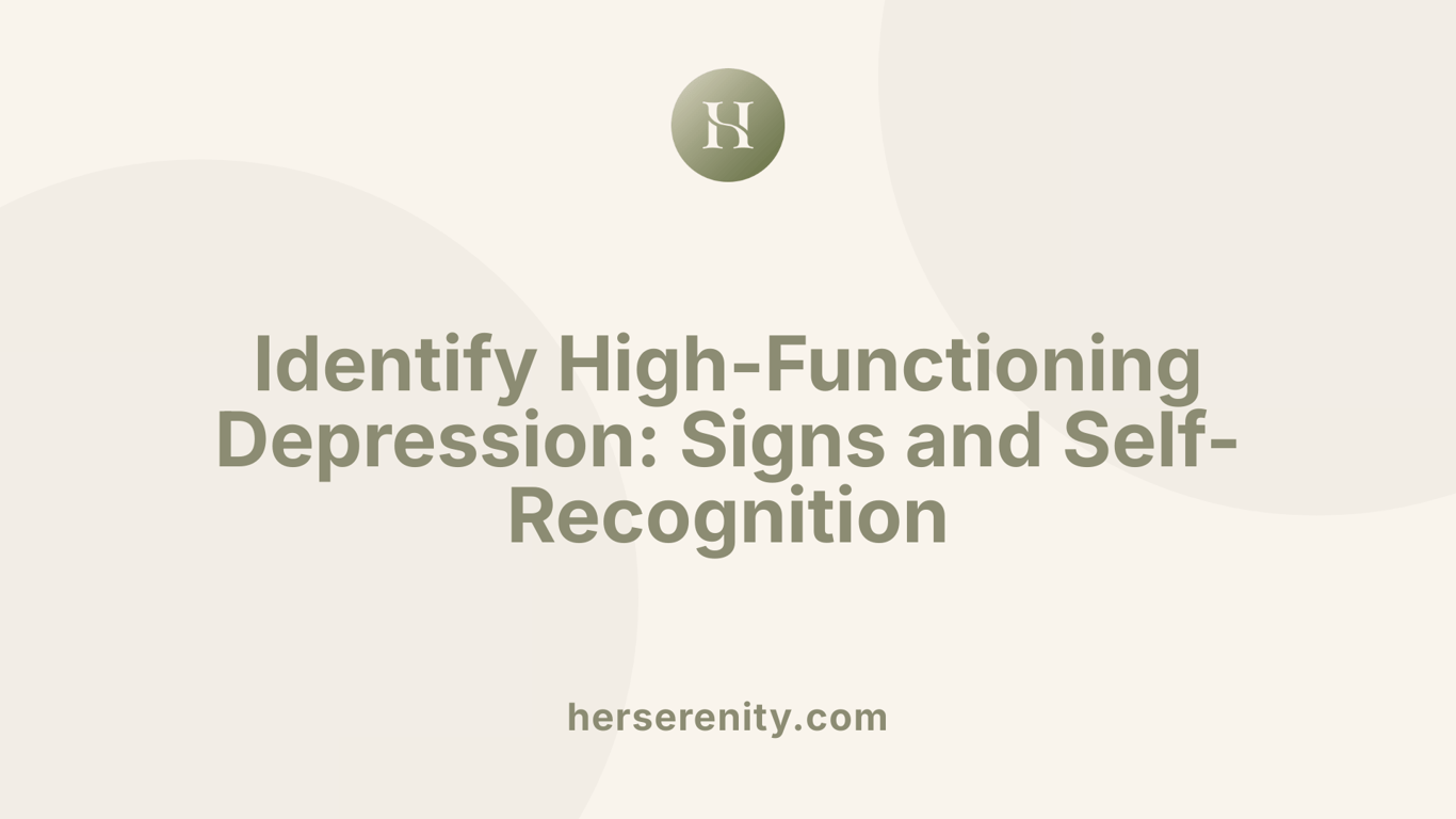 Identify High-Functioning Depression: Signs and Self-Recognition