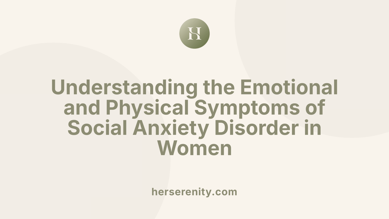 Understanding the Emotional and Physical Symptoms of Social Anxiety Disorder in Women