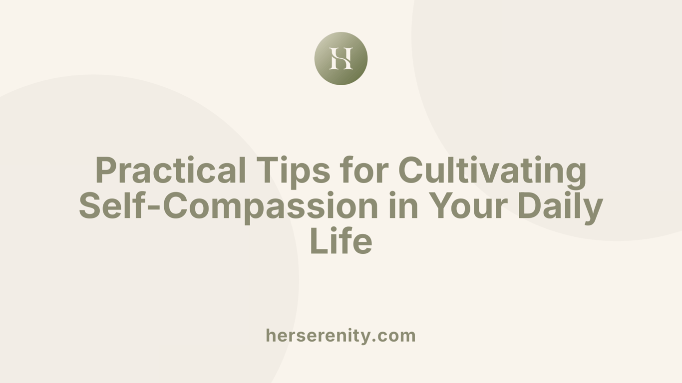 Practical Tips for Cultivating Self-Compassion in Your Daily Life
