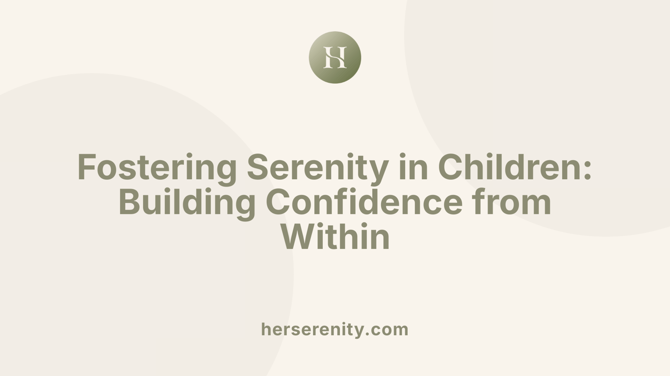 Fostering Serenity in Children: Building Confidence from Within