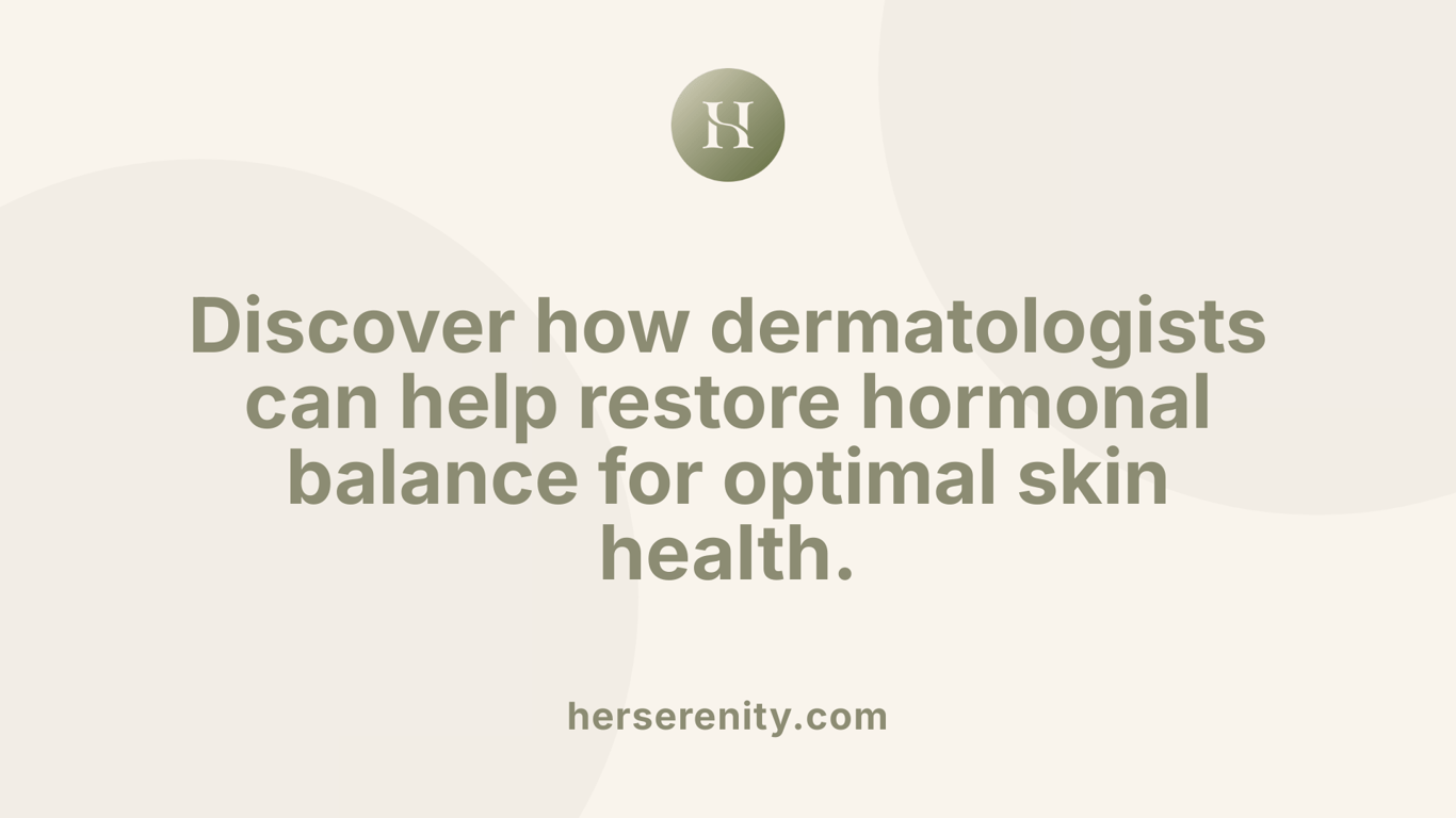 Discover how dermatologists can help restore hormonal balance for optimal skin health.