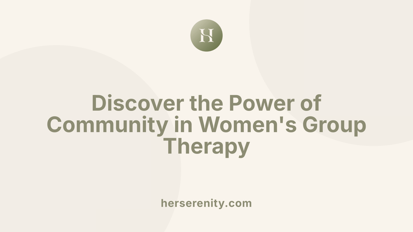 Discover the Power of Community in Women's Group Therapy
