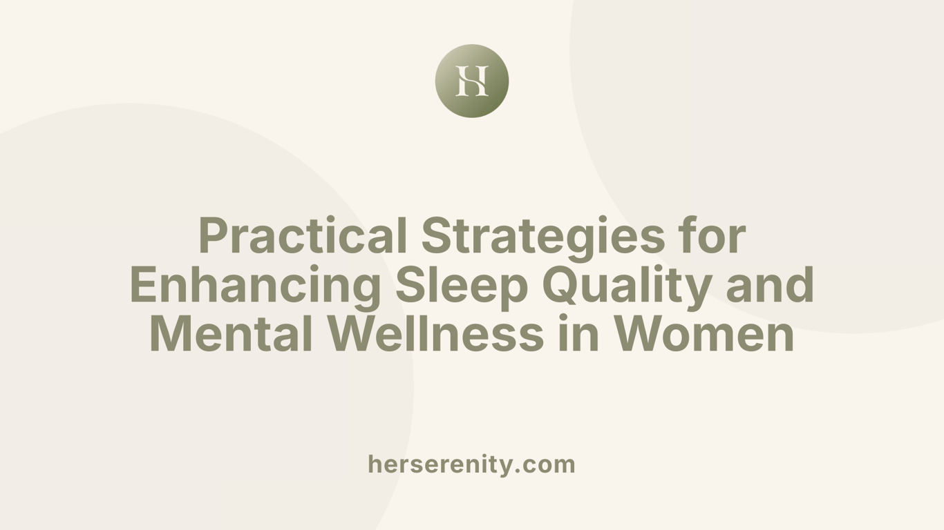 Practical Strategies for Enhancing Sleep Quality and Mental Wellness in Women