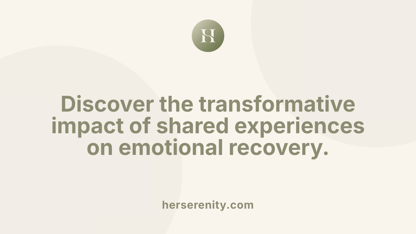 Discover the transformative impact of shared experiences on emotional recovery.