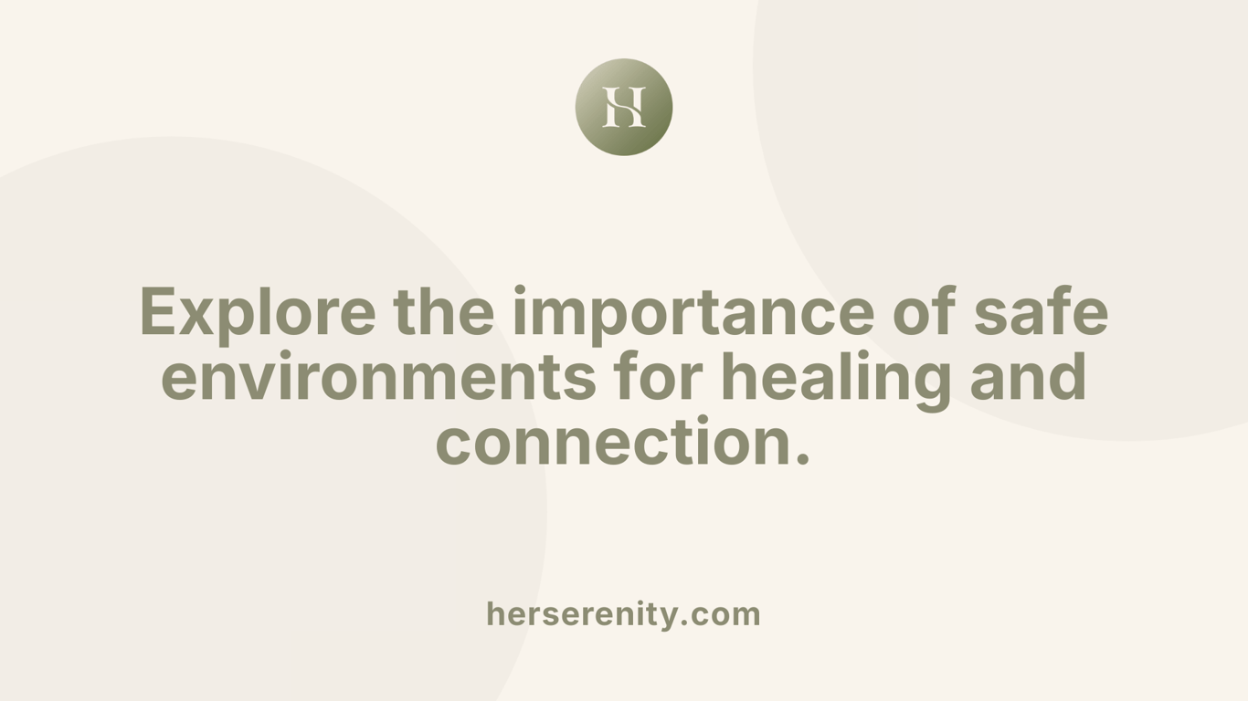 Explore the importance of safe environments for healing and connection.