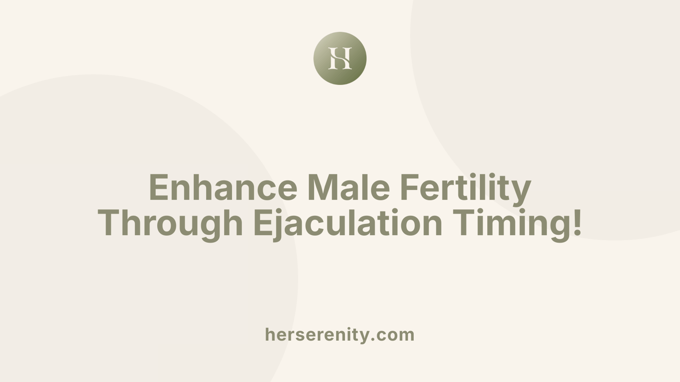 Enhance Male Fertility Through Ejaculation Timing!