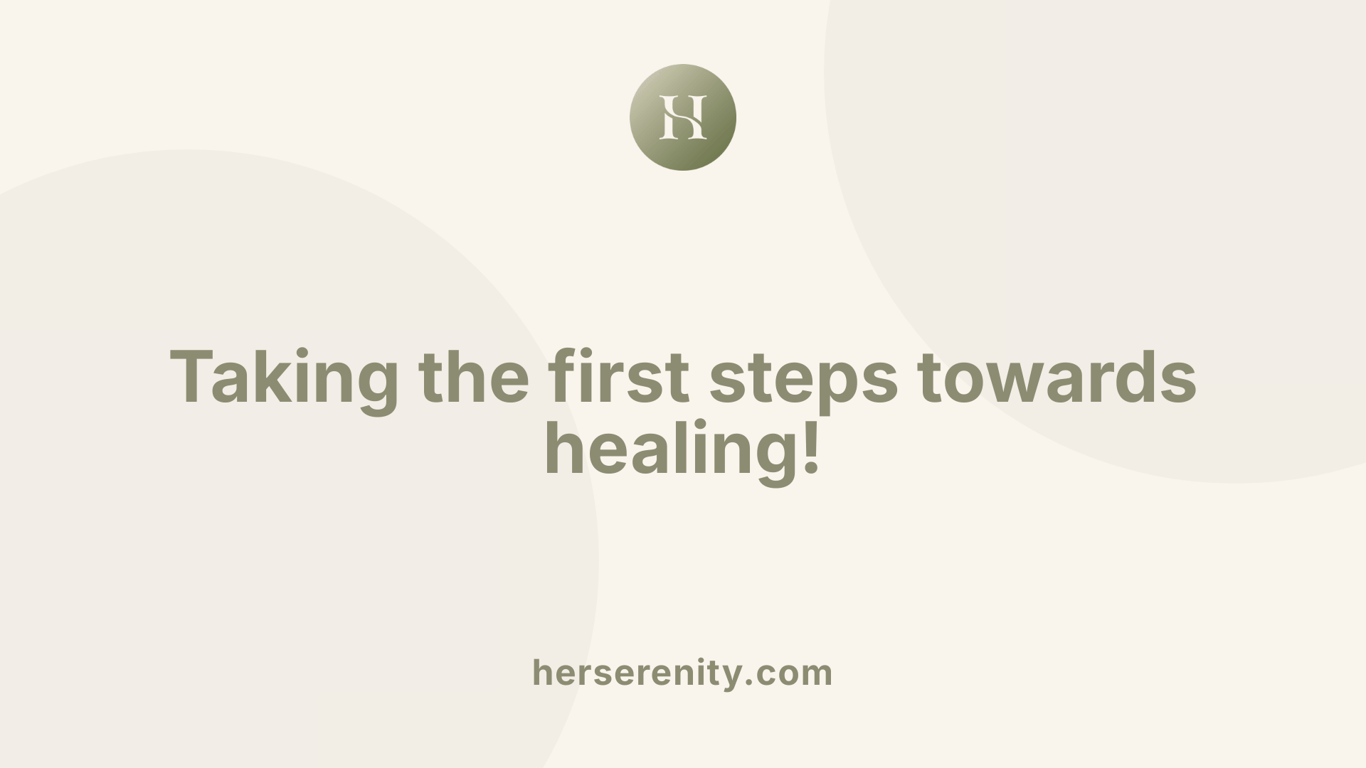 Taking the first steps towards healing!